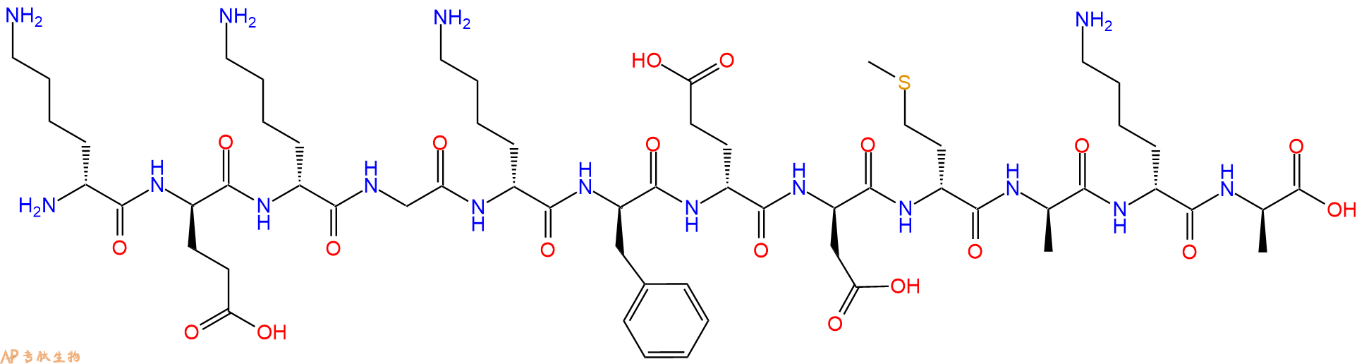 专肽生物产品H2N-DLys-DGlu-DLys-Gly-DLys-DPhe-DGlu-DAsp-DMet-DA