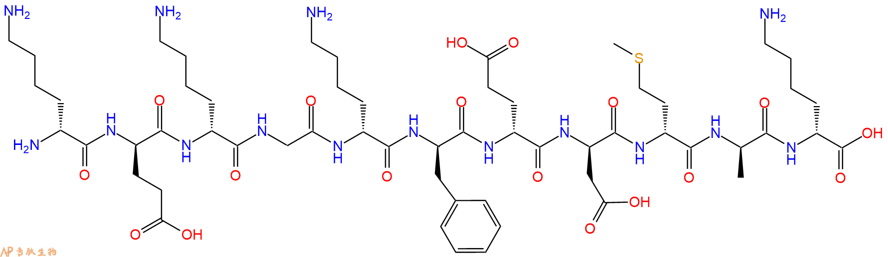 专肽生物产品H2N-DLys-DGlu-DLys-Gly-DLys-DPhe-DGlu-DAsp-DMet-DA