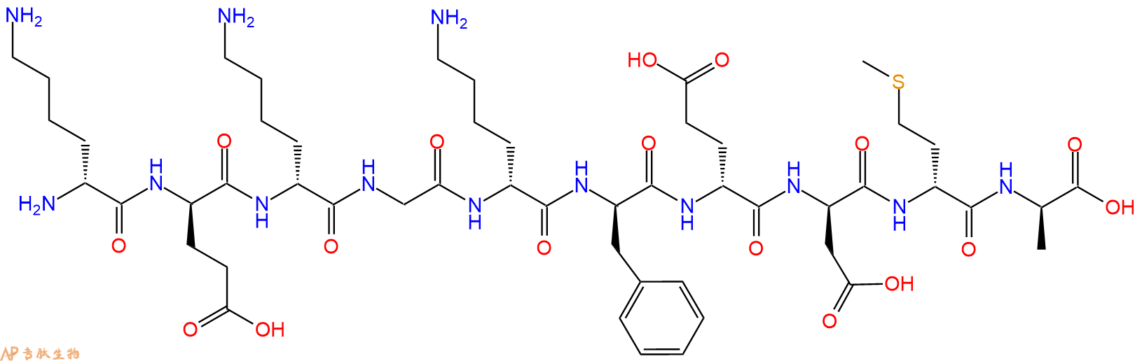 专肽生物产品H2N-DLys-DGlu-DLys-Gly-DLys-DPhe-DGlu-DAsp-DMet-DA