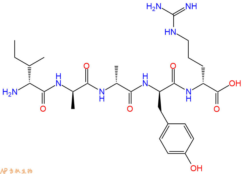 专肽生物产品H2N-DIle-DAla-DAla-DTyr-DArg-COOH