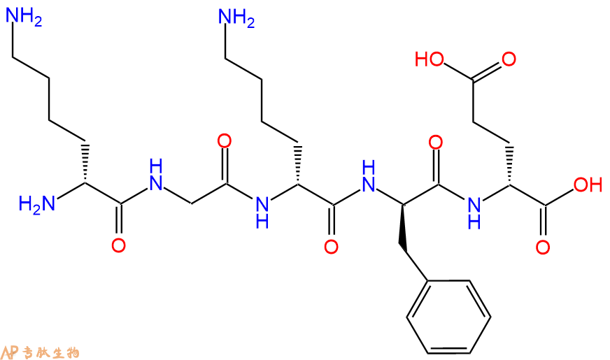 专肽生物产品H2N-DLys-Gly-DLys-DPhe-DGlu-COOH