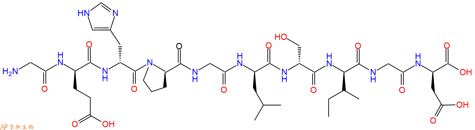 专肽生物产品H2N-Gly-DGlu-DHis-DPro-Gly-DLeu-DSer-DIle-Gly-DAsp