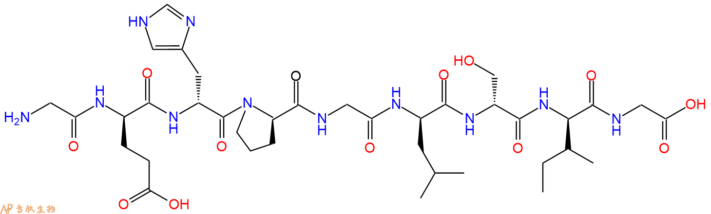专肽生物产品H2N-Gly-DGlu-DHis-DPro-Gly-DLeu-DSer-DIle-Gly-COOH