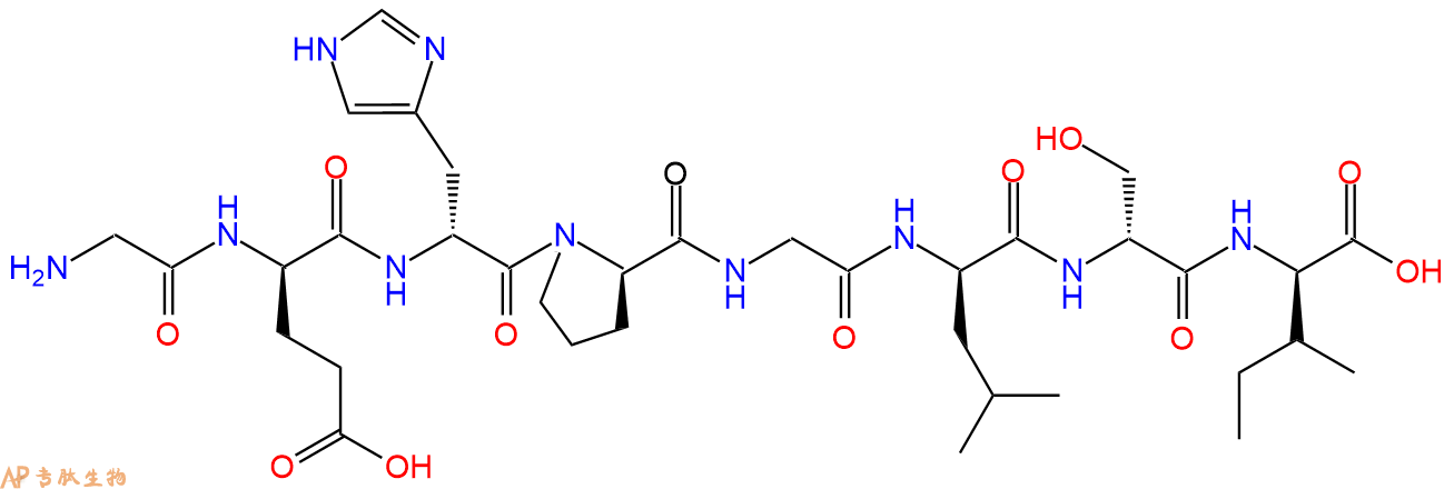 专肽生物产品H2N-Gly-DGlu-DHis-DPro-Gly-DLeu-DSer-DIle-COOH