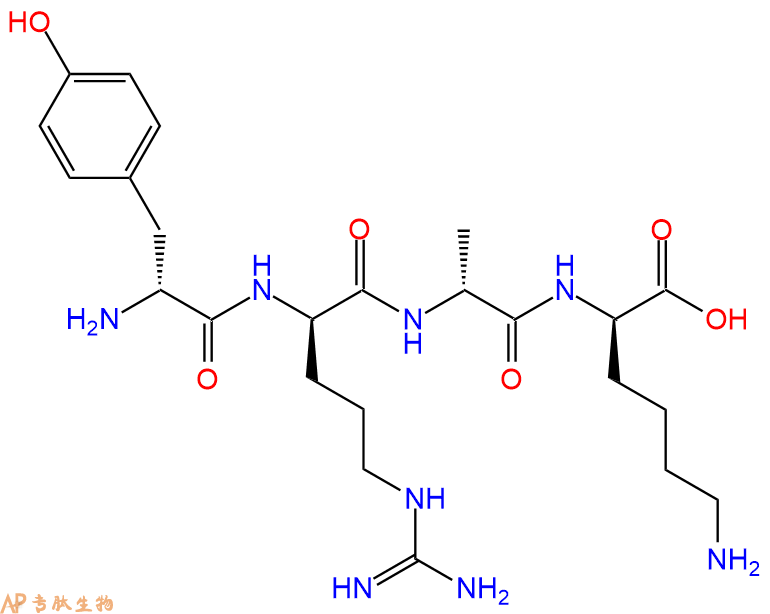 专肽生物产品H2N-DTyr-DArg-DAla-DLys-COOH