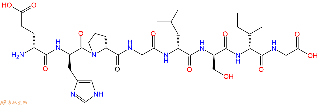 专肽生物产品H2N-DGlu-DHis-DPro-Gly-DLeu-DSer-DIle-Gly-COOH