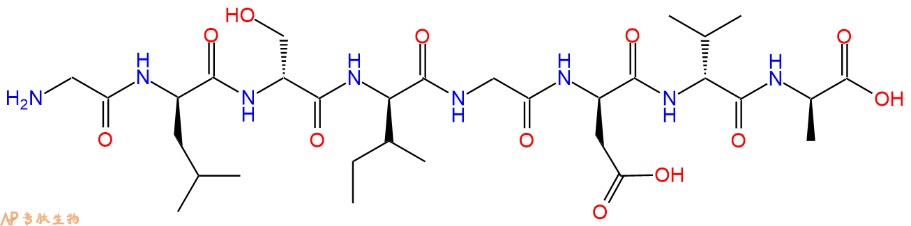 专肽生物产品H2N-Gly-DLeu-DSer-DIle-Gly-DAsp-DVal-DAla-COOH
