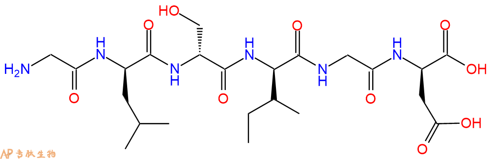 专肽生物产品H2N-Gly-DLeu-DSer-DIle-Gly-DAsp-COOH