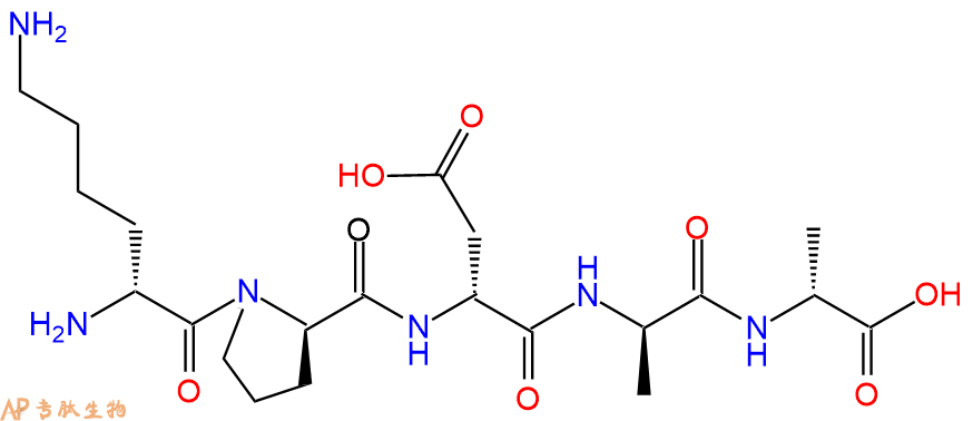 专肽生物产品H2N-DLys-DPro-DAsp-DAla-DAla-COOH