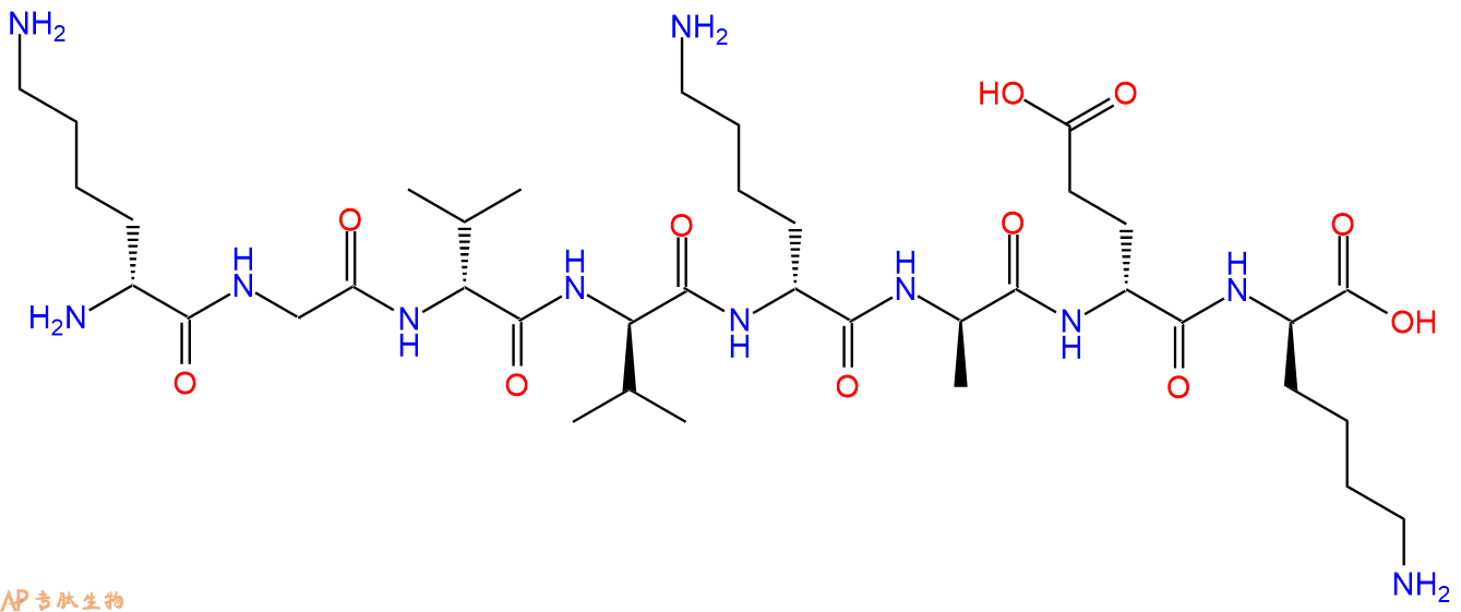 专肽生物产品H2N-DLys-Gly-DVal-DVal-DLys-DAla-DGlu-DLys-COOH