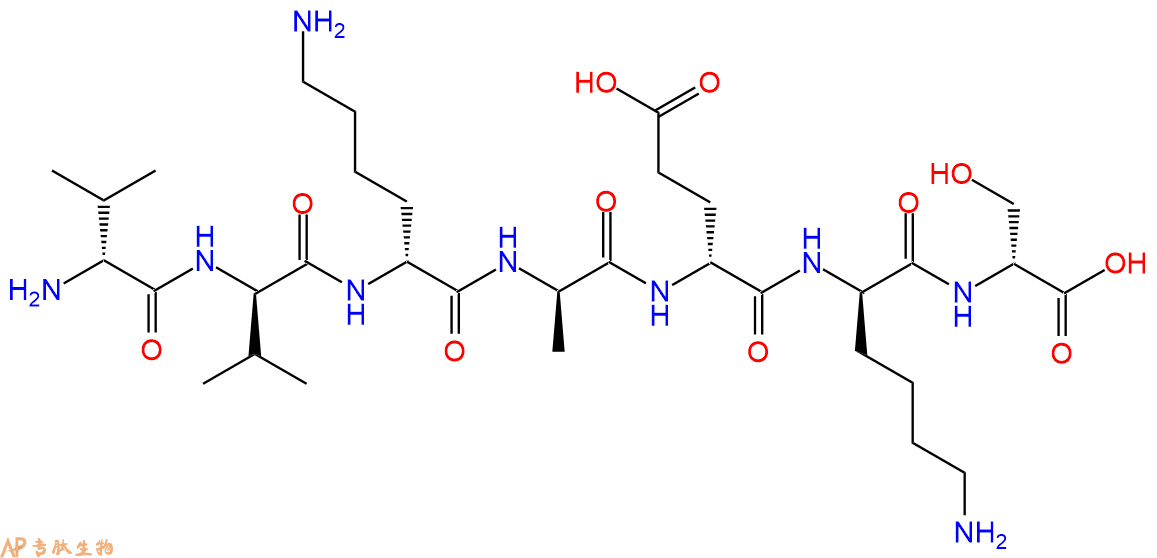 专肽生物产品H2N-DVal-DVal-DLys-DAla-DGlu-DLys-DSer-COOH