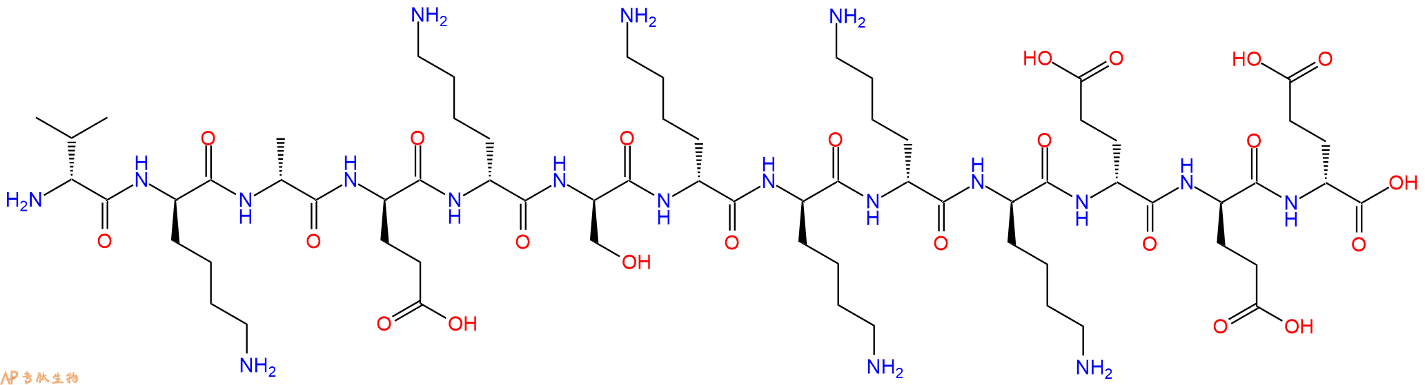 专肽生物产品H2N-DVal-DLys-DAla-DGlu-DLys-DSer-DLys-DLys-DLys-D