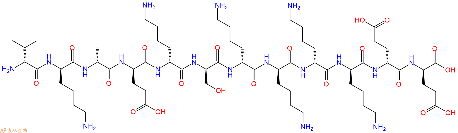 专肽生物产品H2N-DVal-DLys-DAla-DGlu-DLys-DSer-DLys-DLys-DLys-D