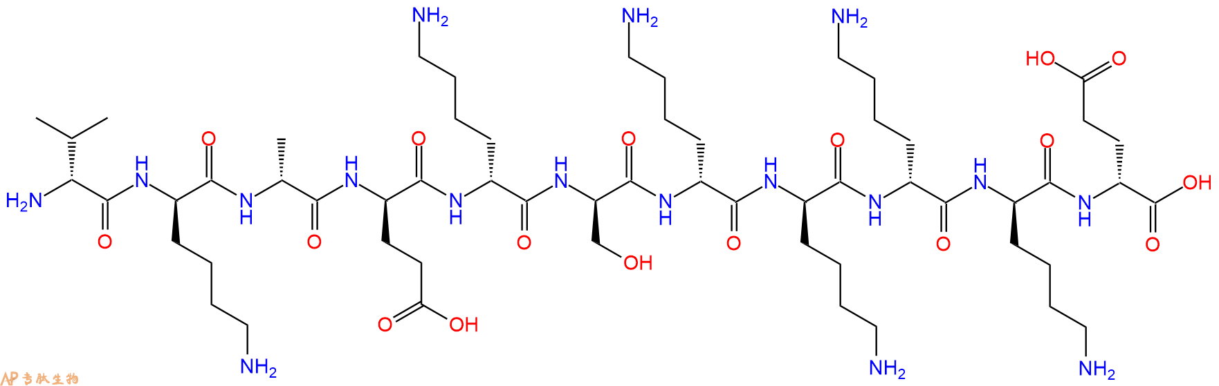 专肽生物产品H2N-DVal-DLys-DAla-DGlu-DLys-DSer-DLys-DLys-DLys-D