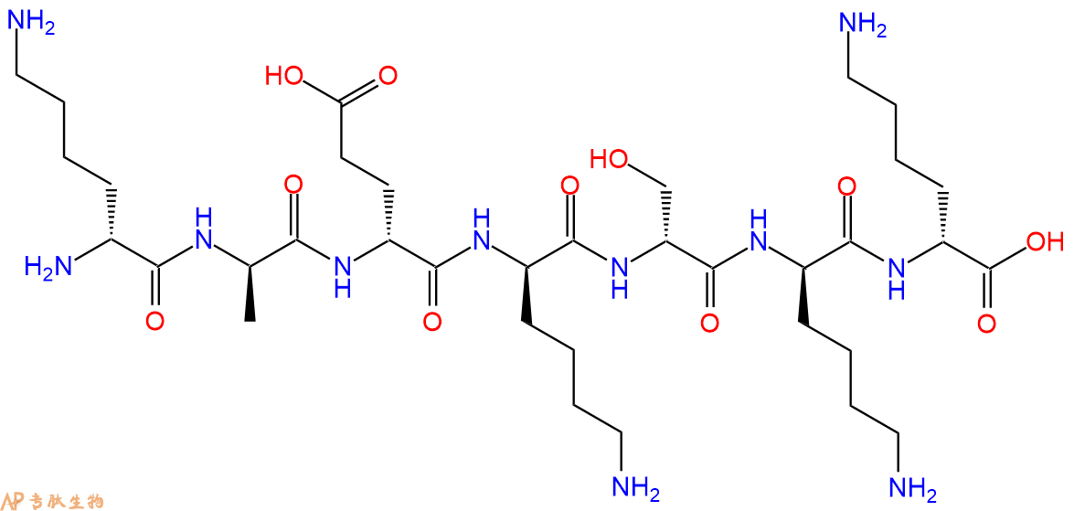 专肽生物产品H2N-DLys-DAla-DGlu-DLys-DSer-DLys-DLys-COOH