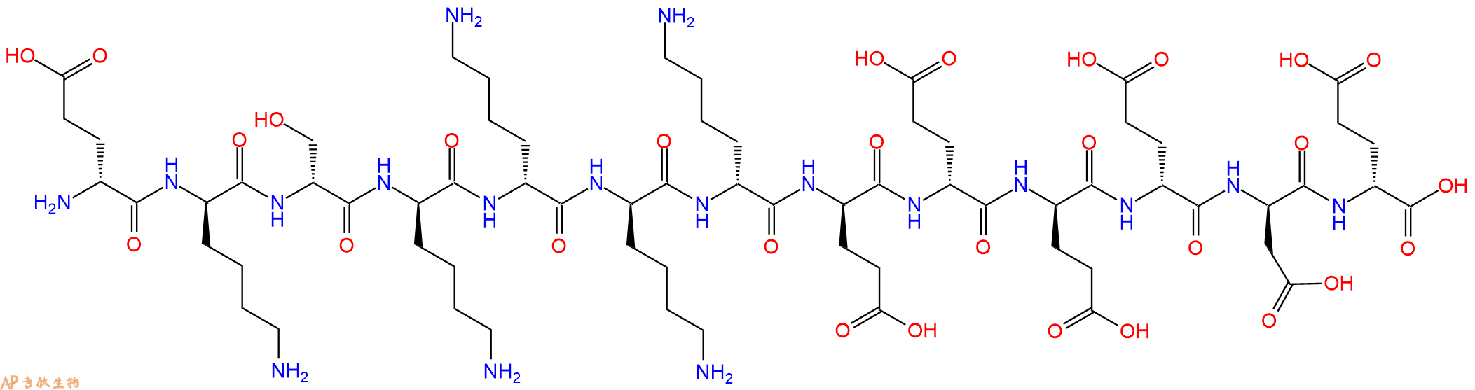 专肽生物产品H2N-DGlu-DLys-DSer-DLys-DLys-DLys-DLys-DGlu-DGlu-D