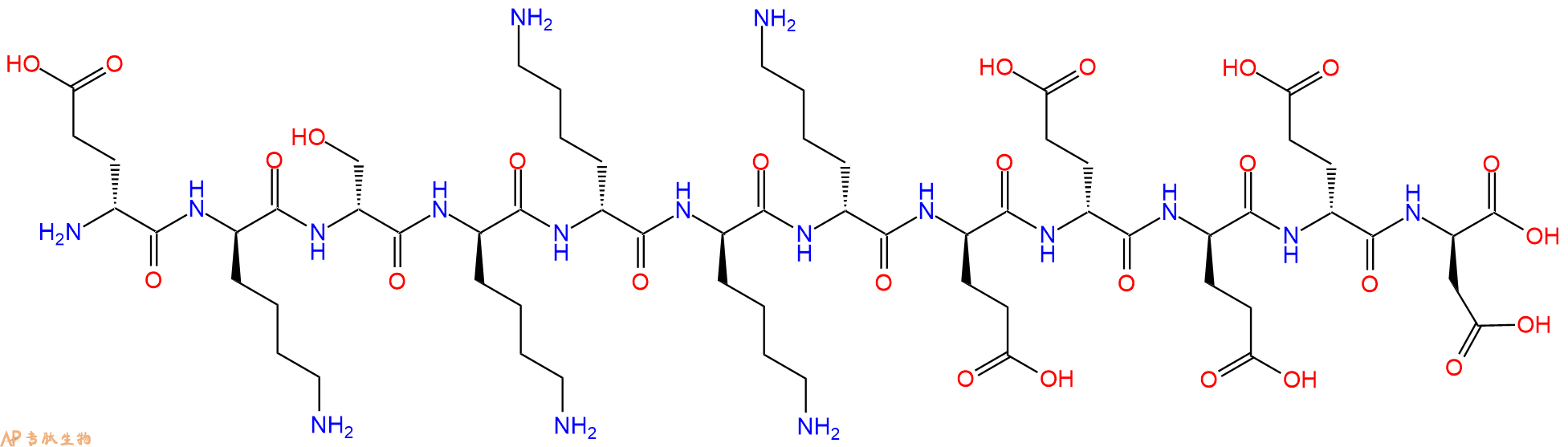 专肽生物产品H2N-DGlu-DLys-DSer-DLys-DLys-DLys-DLys-DGlu-DGlu-D