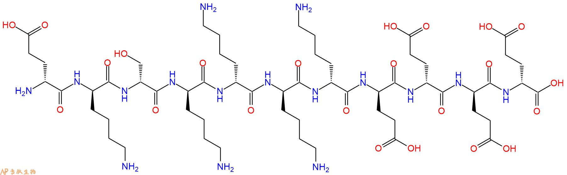 专肽生物产品H2N-DGlu-DLys-DSer-DLys-DLys-DLys-DLys-DGlu-DGlu-D