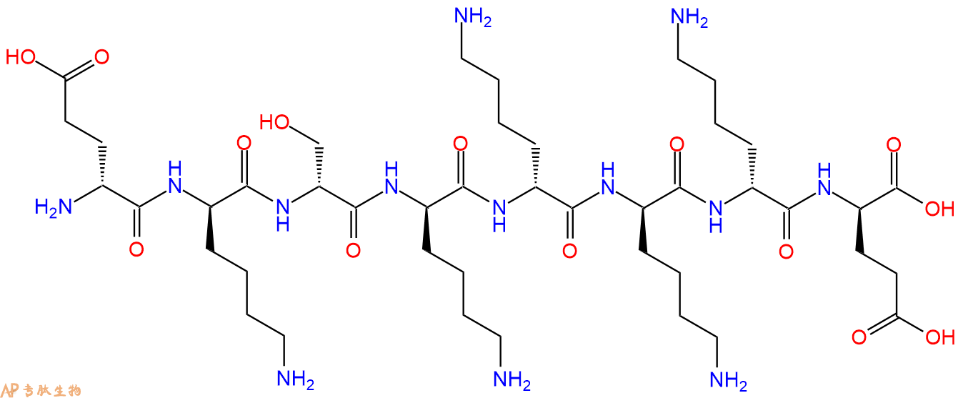 专肽生物产品H2N-DGlu-DLys-DSer-DLys-DLys-DLys-DLys-DGlu-COOH