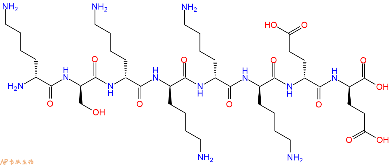 专肽生物产品H2N-DLys-DSer-DLys-DLys-DLys-DLys-DGlu-DGlu-COOH