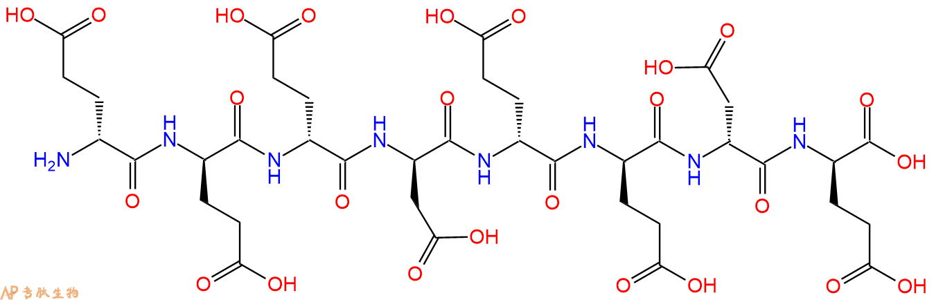 专肽生物产品H2N-DGlu-DGlu-DGlu-DAsp-DGlu-DGlu-DAsp-DGlu-COOH