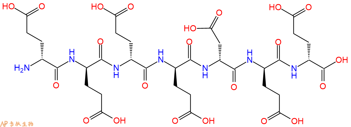 专肽生物产品H2N-DGlu-DGlu-DGlu-DGlu-DAsp-DGlu-DGlu-COOH