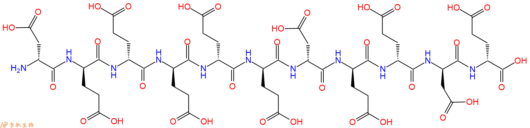 专肽生物产品H2N-DAsp-DGlu-DGlu-DGlu-DGlu-DGlu-DAsp-DGlu-DGlu-D