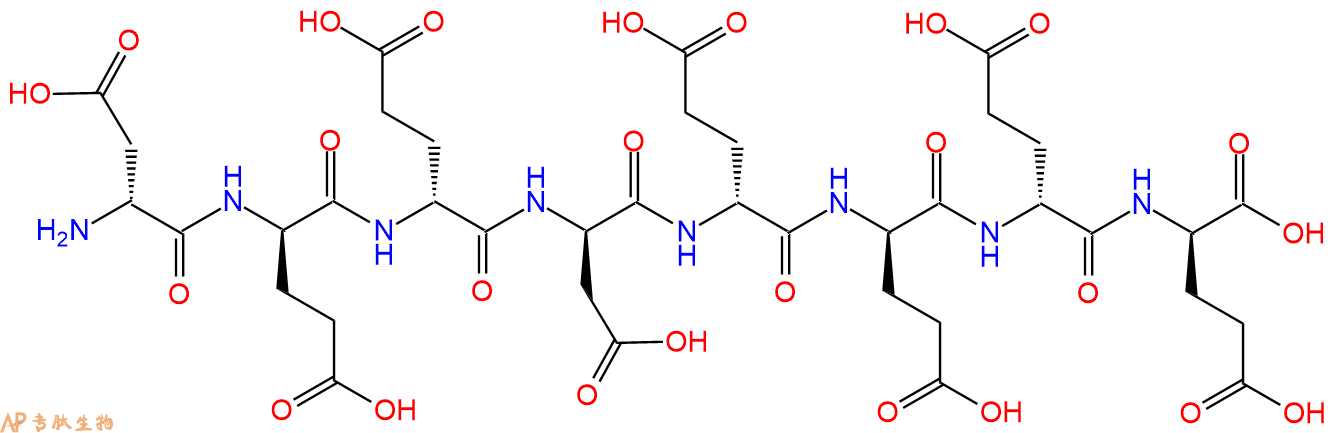 专肽生物产品H2N-DAsp-DGlu-DGlu-DAsp-DGlu-DGlu-DGlu-DGlu-COOH