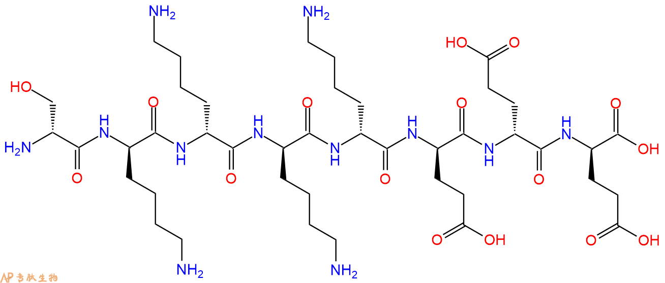 专肽生物产品H2N-DSer-DLys-DLys-DLys-DLys-DGlu-DGlu-DGlu-COOH