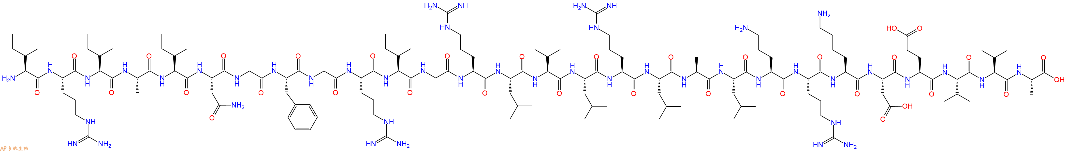 专肽生物产品H2N-Ile-Arg-Ile-Ala-Ile-Asn-Gly-Phe-Gly-Arg-Ile-Gl