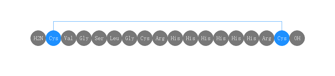 专肽生物产品H2N-Cys-Val-Gly-Ser-Leu-Gly-Cys-Arg-His-His-His-Hi