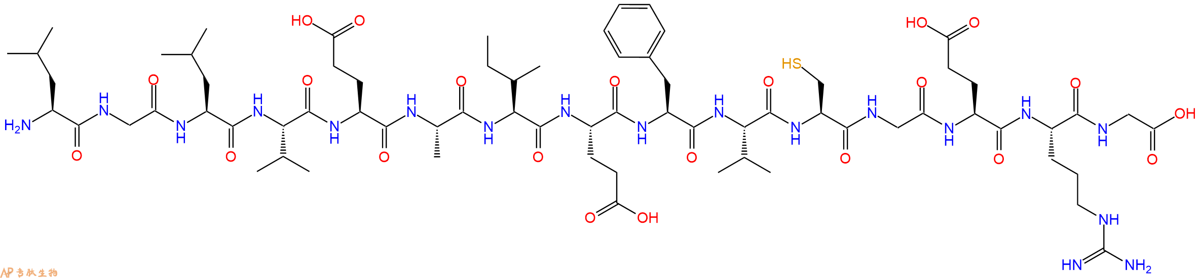 专肽生物产品H2N-Leu-Gly-Leu-Val-Glu-Ala-Ile-Glu-Phe-Val-Cys-Gl