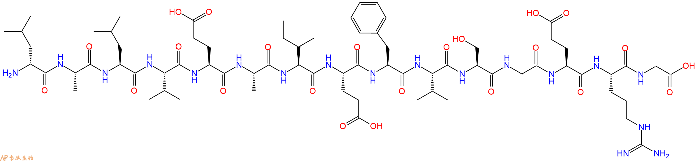 专肽生物产品H2N-DLeu-Ala-Leu-Val-Glu-Ala-Ile-Glu-Phe-Val-Ser-G