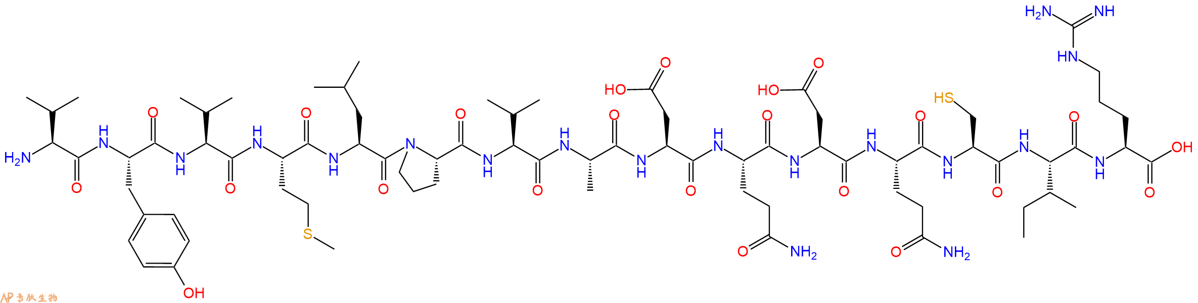 专肽生物产品H2N-Val-Tyr-Val-Met-Leu-Pro-Val-Ala-Asp-Gln-Asp-Gl