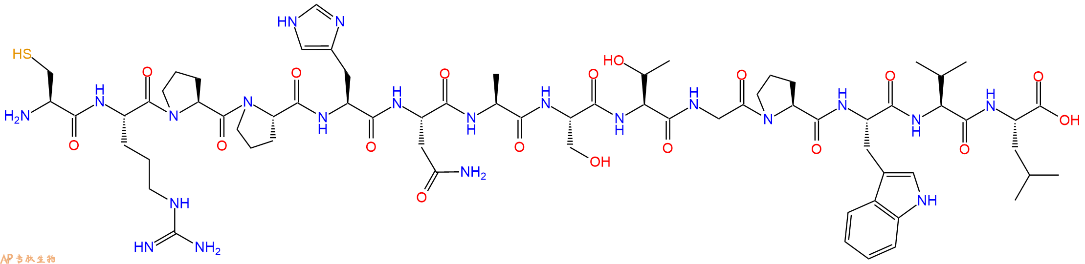 专肽生物产品H2N-Cys-Arg-Pro-Pro-His-Asn-Ala-Ser-Thr-Gly-Pro-Tr