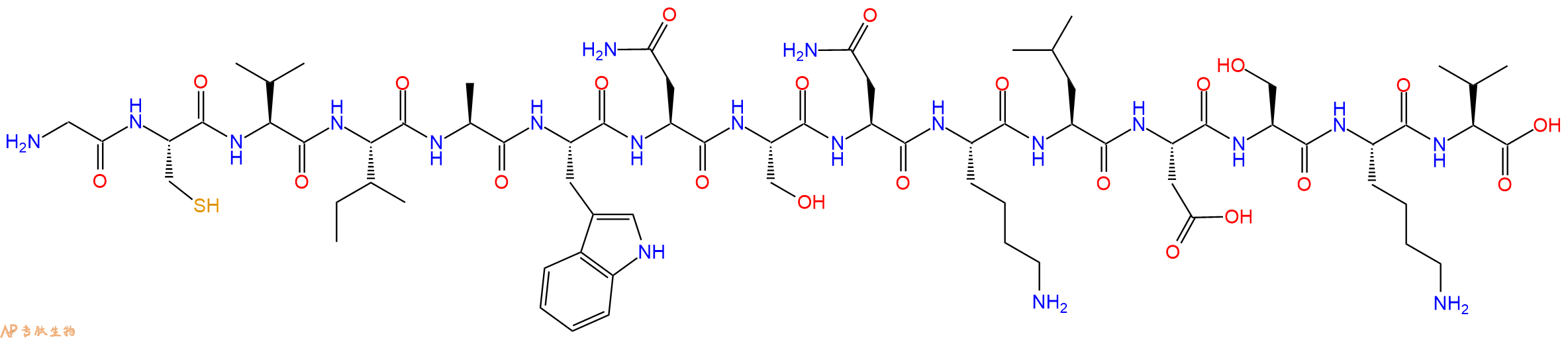 专肽生物产品H2N-Gly-Cys-Val-Ile-Ala-Trp-Asn-Ser-Asn-Lys-Leu-As