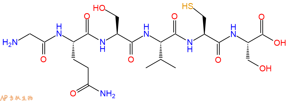 专肽生物产品H2N-Gly-Gln-Ser-Val-Cys-Ser-COOH