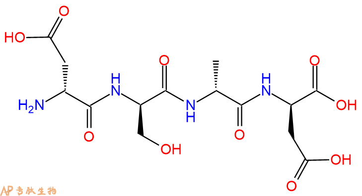 专肽生物产品H2N-DAsp-DSer-DAla-DAsp-COOH