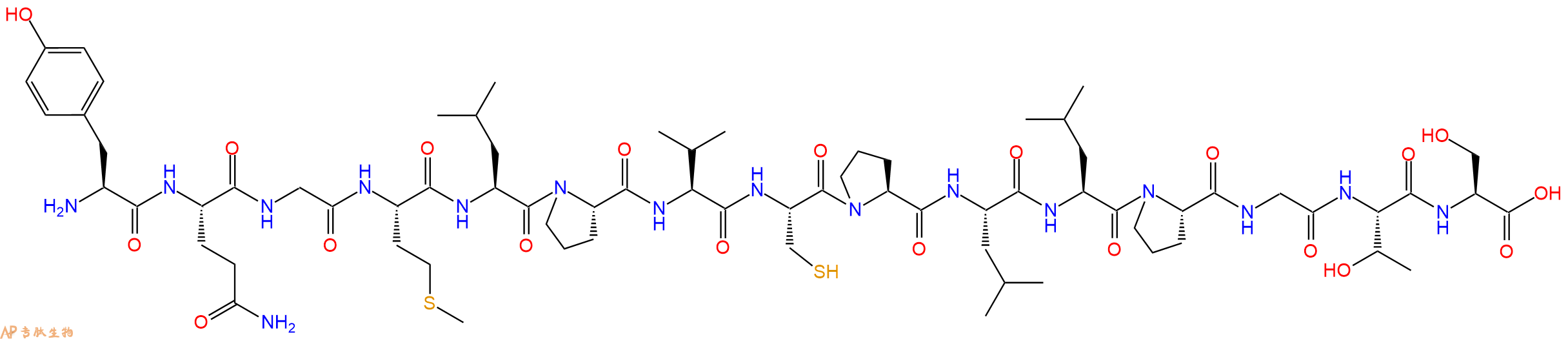 专肽生物产品H2N-Tyr-Gln-Gly-Met-Leu-Pro-Val-Cys-Pro-Leu-Leu-Pr