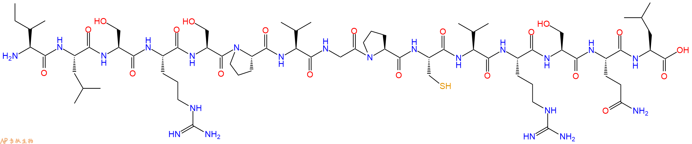 专肽生物产品H2N-Ile-Leu-Ser-Arg-Ser-Pro-Val-Gly-Pro-Cys-Val-Ar