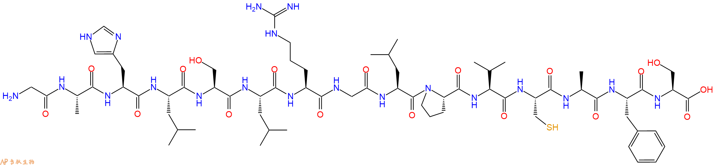 专肽生物产品H2N-Gly-Ala-His-Leu-Ser-Leu-Arg-Gly-Leu-Pro-Val-Cy