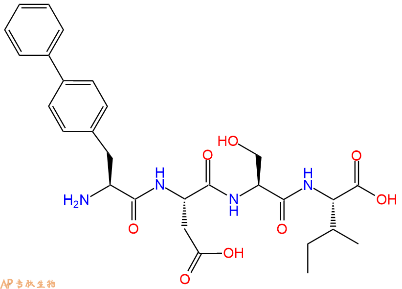 专肽生物产品H2N-Bip-Asp-Ser-Ile-COOH