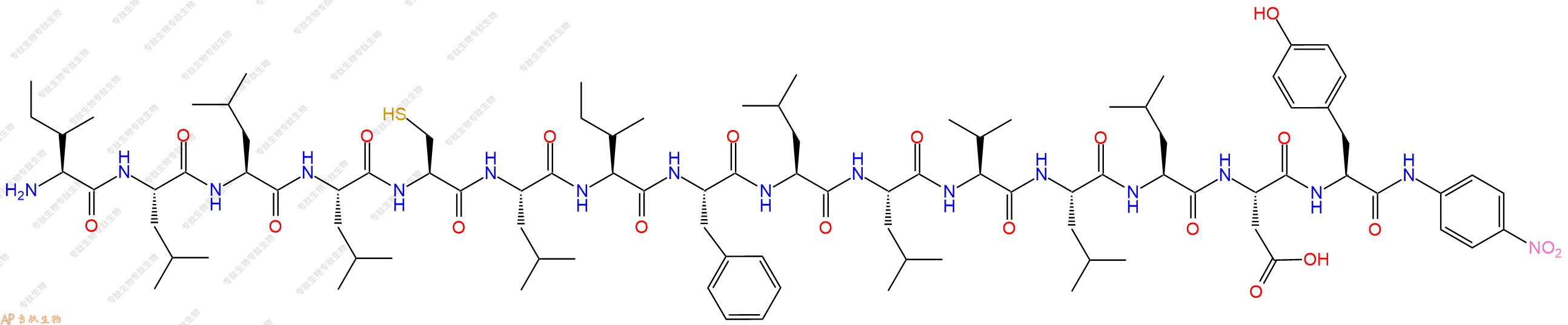 专肽生物产品H2N-Ile-Leu-Leu-Leu-Cys-Leu-Ile-Phe-Leu-Leu-Val-Le