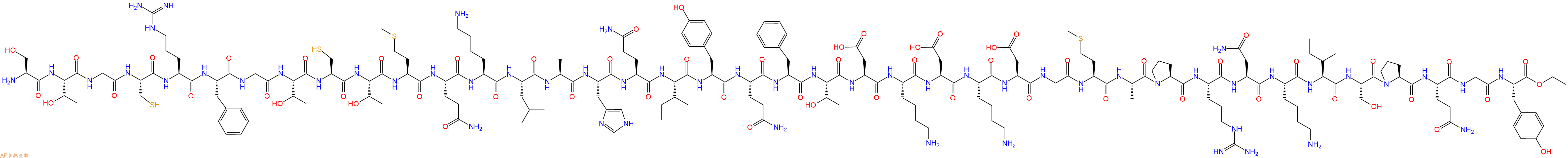 专肽生物产品H2N-Ser-Thr-Gly-Cys-Arg-Phe-Gly-Thr-Cys-Thr-Met-Gl