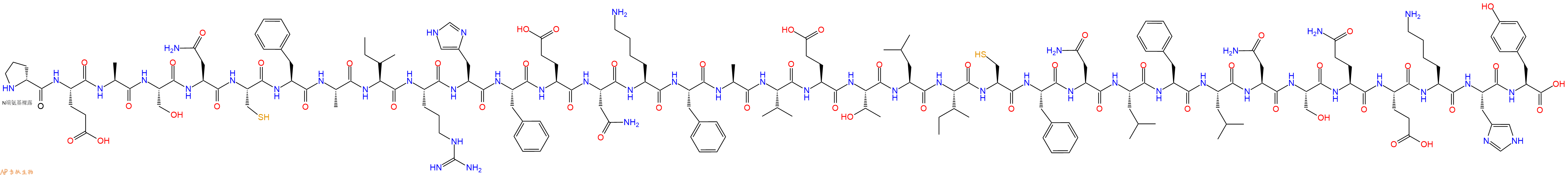 专肽生物产品H2N-DPro-Glu-Ala-Ser-Asn-Cys-Phe-Ala-Ile-Arg-His-P