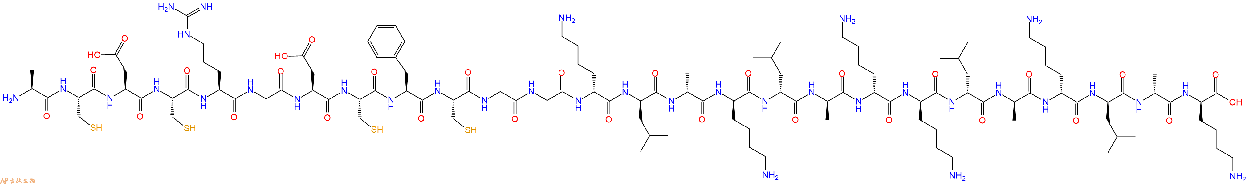 专肽生物产品H2N-Ala-Cys-Asp-Cys-Arg-Gly-Asp-Cys-Phe-Cys-Gly-Gl