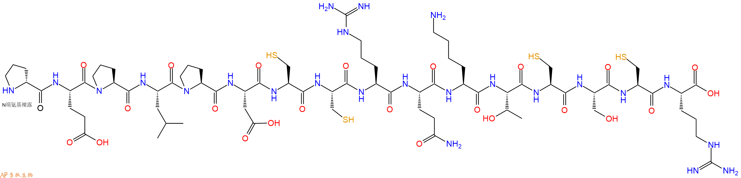 专肽生物产品H2N-DPro-Glu-Pro-Leu-Pro-Asp-Cys-Cys-Arg-Gln-Lys-T