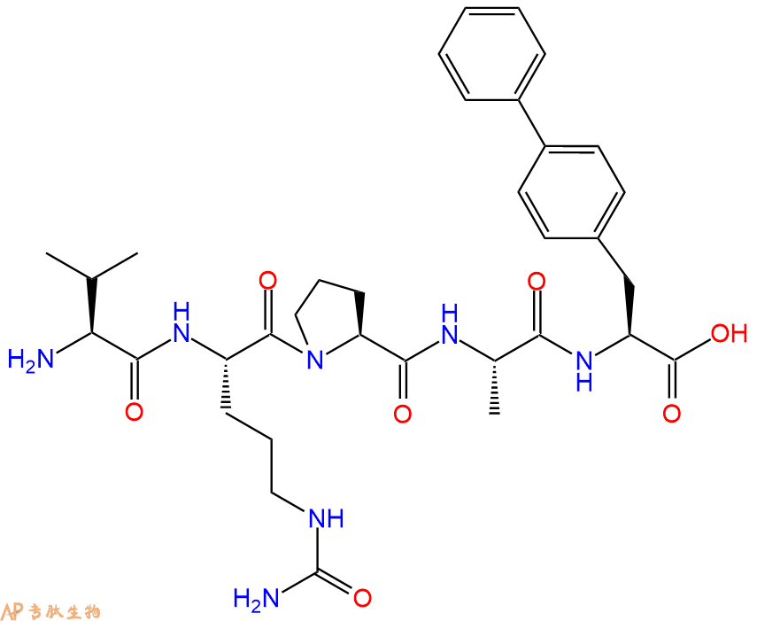 专肽生物产品H2N-Val-Cit-Pro-Ala-Bip-COOH