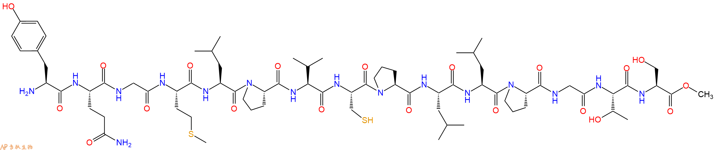 专肽生物产品H2N-Tyr-Gln-Gly-Met-Leu-Pro-Val-Cys-Pro-Leu-Leu-Pr