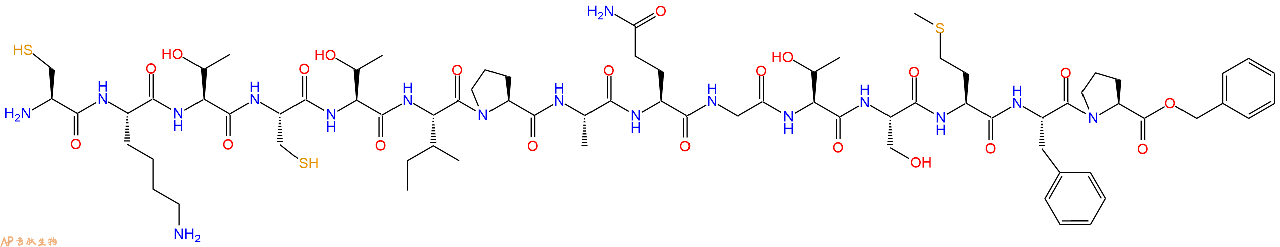 专肽生物产品H2N-Cys-Lys-Thr-Cys-Thr-Ile-Pro-Ala-Gln-Gly-Thr-Se